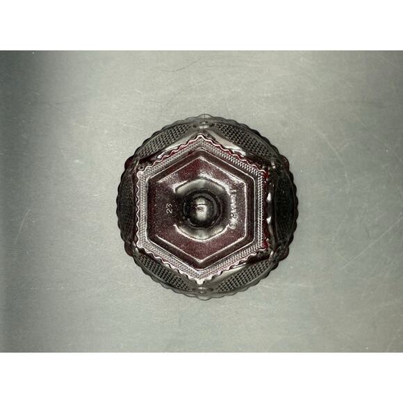 Vintage Avon Cape Cod Ruby Red Footed Pedestal Bowl-Candy or Nut Dish - Picture 5 of 8